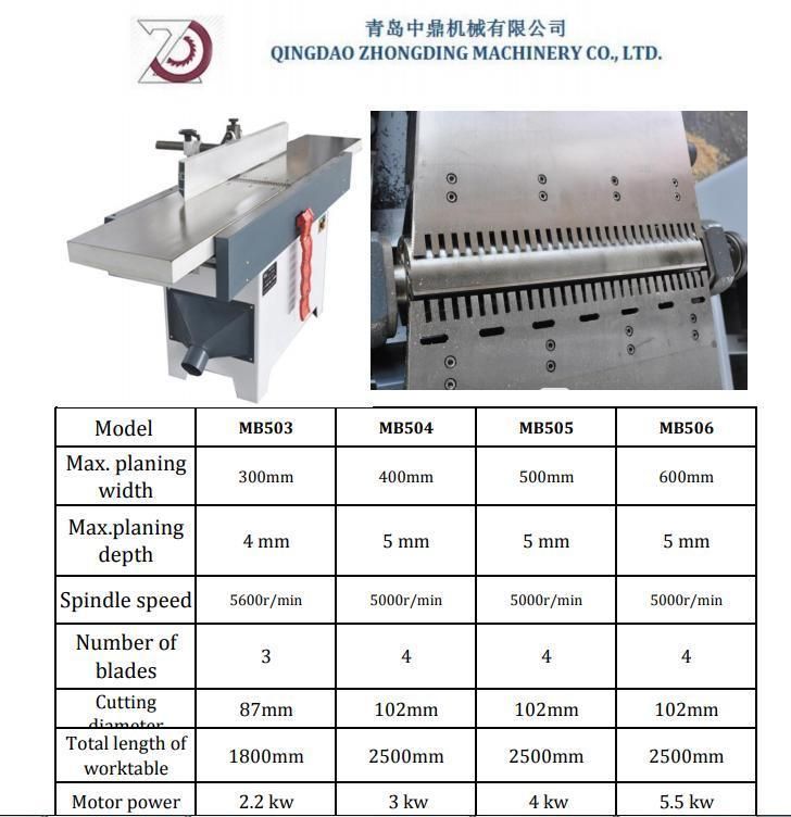 Wood Planer Jointer Surface and Thickness Planner