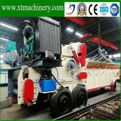 Portable 4 Moving Wheels Conveyor Fold-Able Stalk, Coconut Biomass Chipper