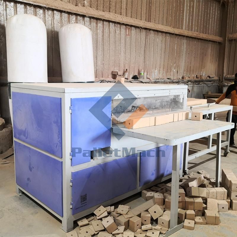 High Efficiency European Pallet Block Cutting Machine with Dust Collector
