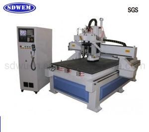 Two Processes CNC Woodworking Carving Machine with Row Drilling for Sale