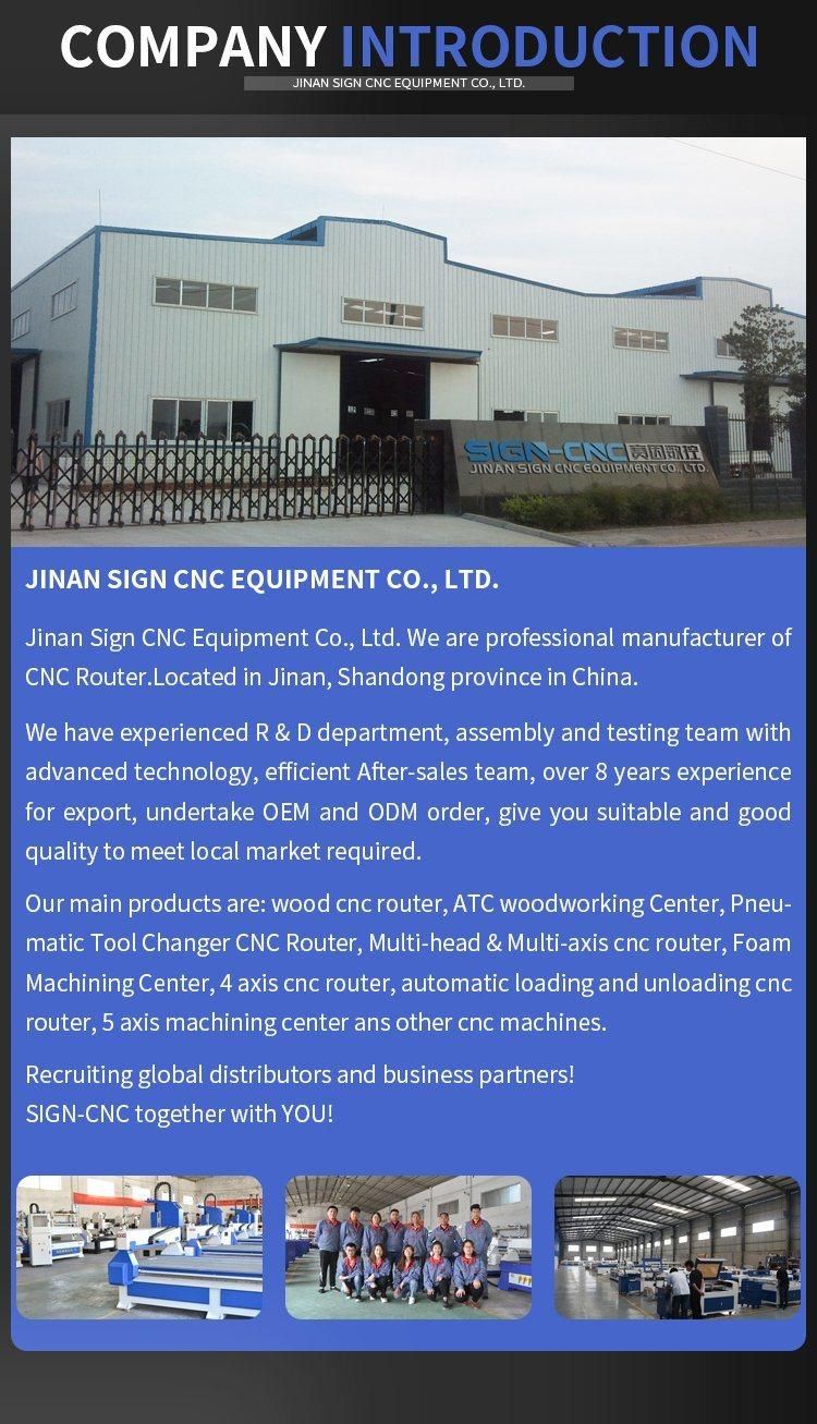 Wood CNC Router Machine Jinan Sign CNC A2 Series 1325 Engraving and Cutting Machine