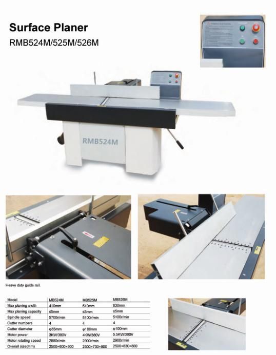 Good Quality Woodworking Machinery Wood Planner RMB525m