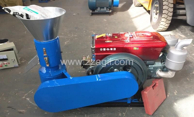 Widely Used Diesel Engine Driven Small Pellet Making Machine for Wood Feed