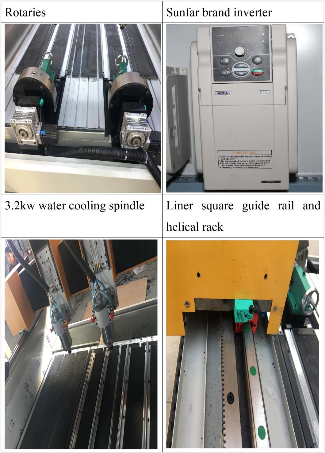 Hot Sale! Double Heads Stone CNC Router Machine Price/Stone Engraving Machine