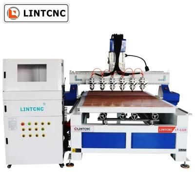 Cheap 4 Axis 6 Spindle 6090 1325 1520 1530 Wood CNC Router Machine Woodworking CNC Router for Plywood MDF Acrylic Metal