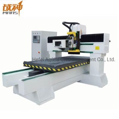 9kw Spindle Processing Furniture CNC Router Machine with Atc Circular Tools Change Moving Table Structure