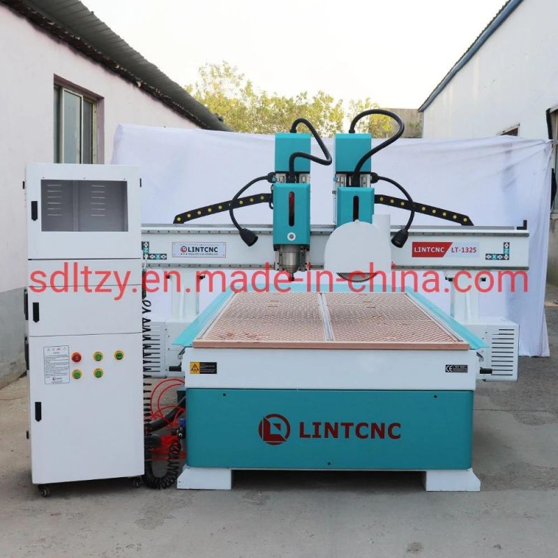 Saw Blade Woodworking CNC Router 2 Heads CNC Milling Machine for Cabinet Cupboard Sofa