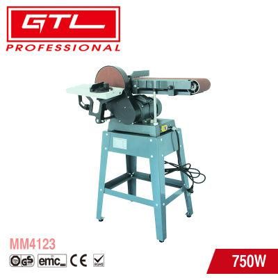 750W Bench-Mounted Woodworking Machine Electric Power Tools 150mm Belt &amp; 230mm Disc Sander (MM4123)