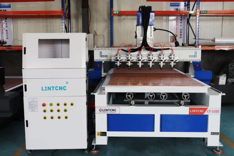 Multi Head 3D Woodworking Machine 4 Axis CNC Router for Wood Table Leg with 1.5kw/2.2kw Spindles