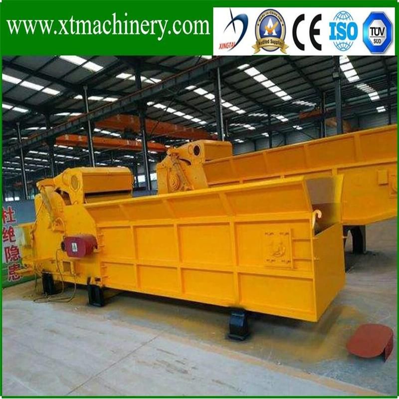 Portable Diesel Engine Conveyor Fold-Able Bamboo, Sugarcane Biomass Chipper