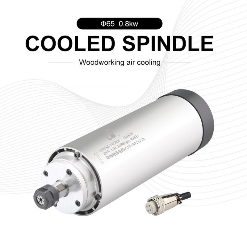 Hqd Milling Spindle 800W Er11 Air-Cooled Spindle Motor 220V Diameter 65mm for CNC Router Woodworking DIY Engraving and Milling