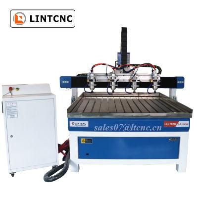 4 Spindles CNC Router 3D Milling Machine Multi Heads 1212 1325 for Wood, PVC