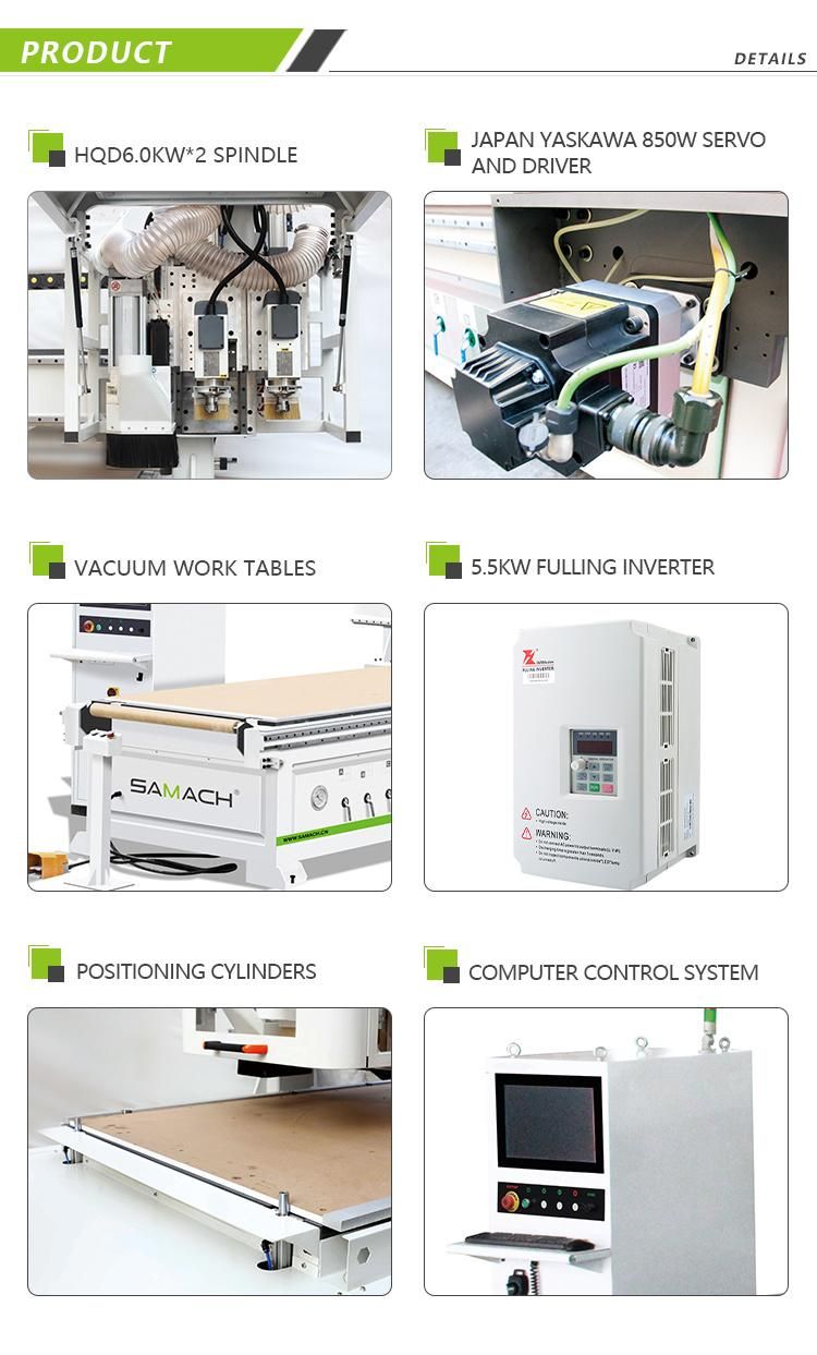 Wood Furniture Cabinet Wooden Door CNC Router Engraving Machine