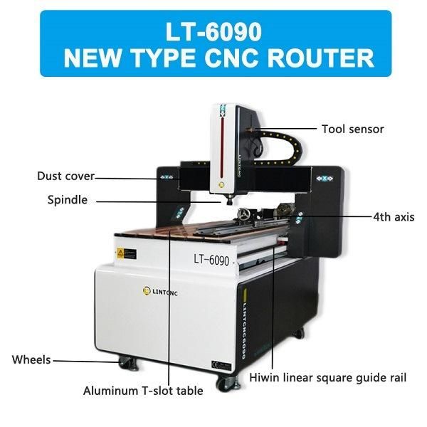 High Precision PVC Aluminum Wood Portable Mini Machine 3D Advertising 6090 9012 CNC Router for Guitar Making
