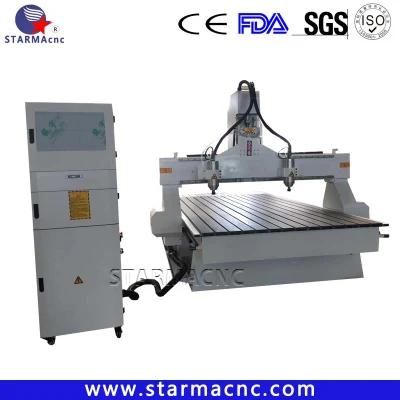 Double Head 3.2kw Water Cooled Spindle CNC Router Machine for Sale