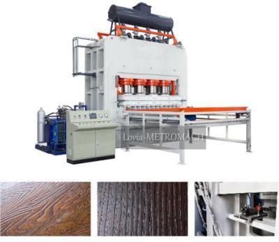 Short Cycle Melamine Laminating Hot Press for HDF Laminate Flooring