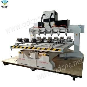 Eight Spindles CNC Engraver Router for Balusters/Furniture Legs Qd-2512r8
