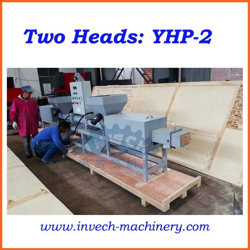 Two Heads Wood Feet Block Extruder Machine