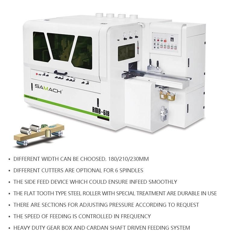 Wood Automatic 6 Spindles Planer Four Side Moulder Planer