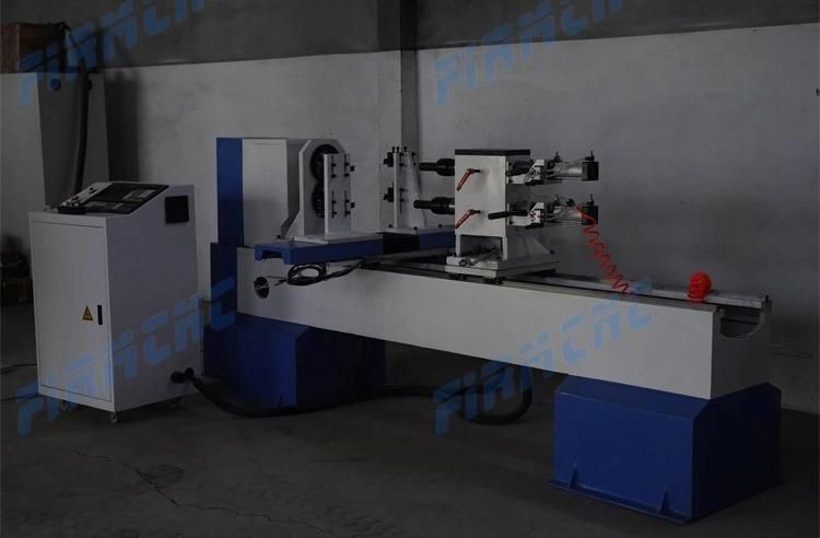 Single Axis Two Knives CNC Automatic Wood Turning Copying Lathe for Sale