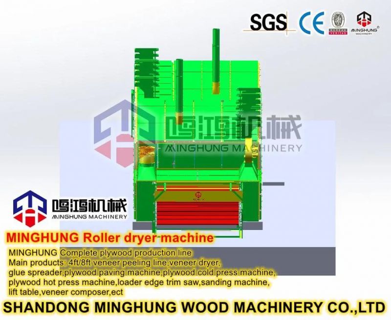 Roller Type Core Veneer Dryer Machine /Plywood Drying Machine/Veneer Drying Machine
