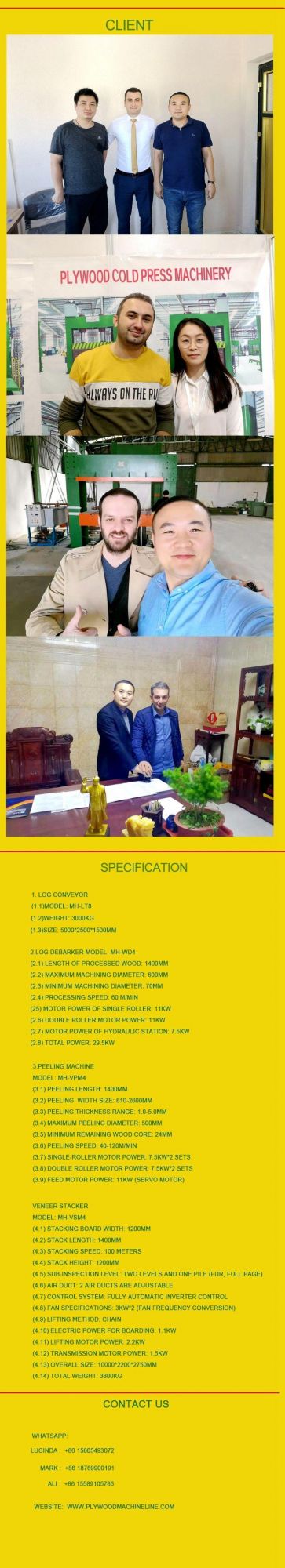 Timber Peeler Machine Wood Veneer Board Machine