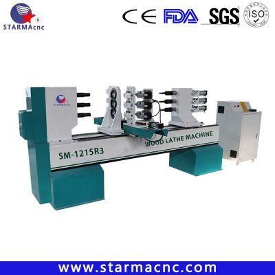 China Starmacnc 3 Axis Wood Lathe Machine for Wood Turning