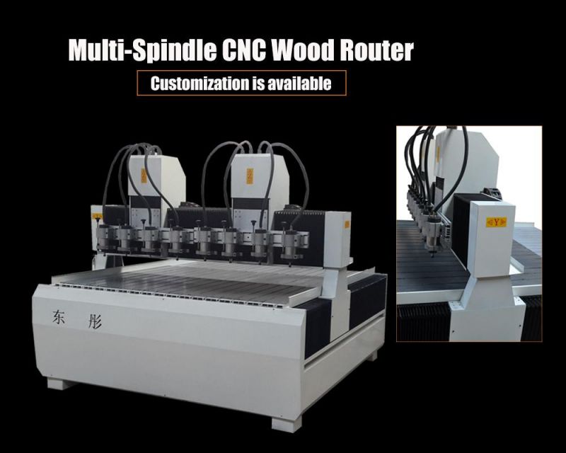 CNC Router Engraving Machine for Wood, MDF, Aluminum, Plastic, Multi Spindle CNC Router