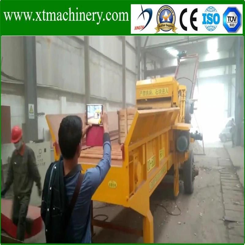 Portable Diesel Engine Conveyor Fold-Able Bamboo Sugarcane Biomass Mulcher
