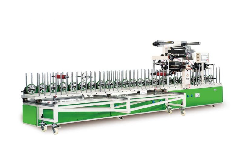Hot Glue CPL/PVC/Veneer Wrapping Machine for Door Frame Profiles
