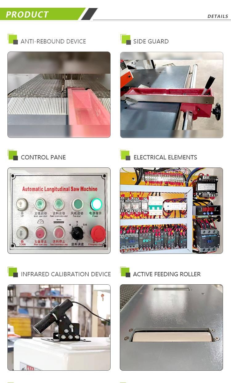 Solid Wood Automatic Bottom Shaft Rip Saw Machine