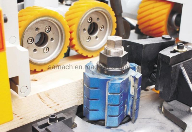 Woodworking Machine Four Side Planing and Sawing Production Completed Wood Planer Saw Machine