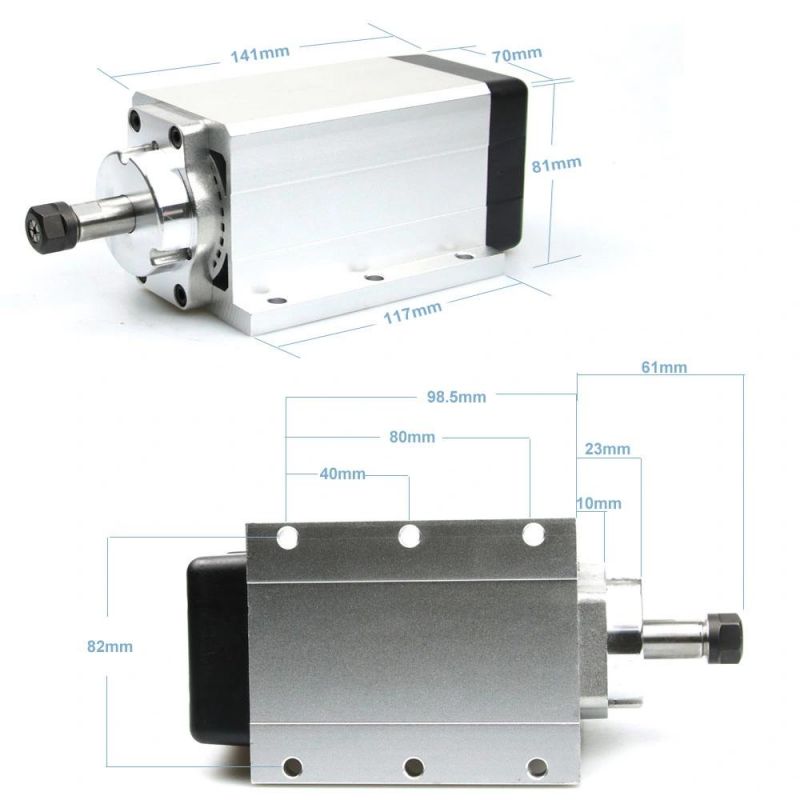 110V /220V Air Cooled Spindle Motor 700W Er11 0.7kw Air Cooling DC Brushless Motor Driver with Inverter /Driver Power Supply