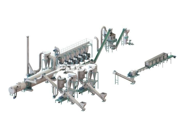 5-7 T/H Wood Logs Pellet Production Line for Sale