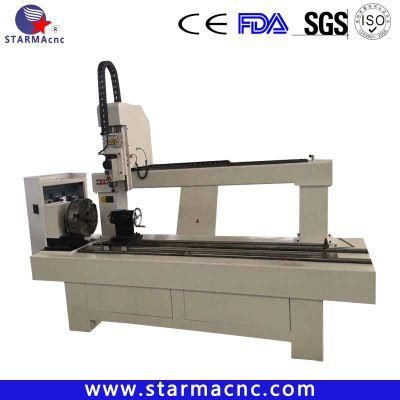 Heavy Cast Iron Body Structure CNC Wood Router with Rotary Axis Price