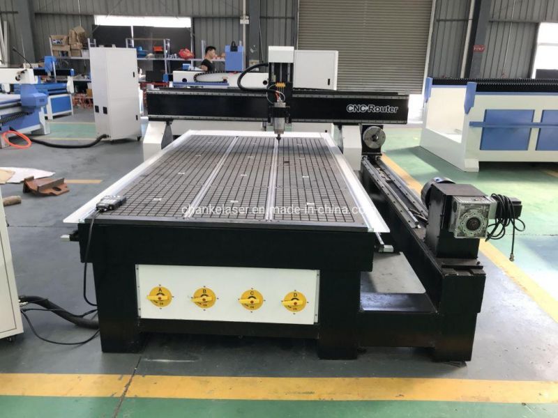 Woodworking Machinery Cutting Engraving Milling Machine CNC Router 1325 with 4 Axis Rotary for Aluminum, Wood, MDF Furniture Working Cabinet Production Lines