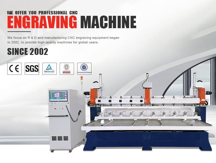 5 Axis / 4 Axis Multi Head/ Spindle 3D CNC Carpentry Machine for Antique Furniture Designing and Duplicating