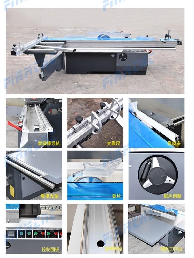 45 Degree Tilting Precision Plywood MDF Acrylic Wood Sliding Table Panel Cutting Cut Saw