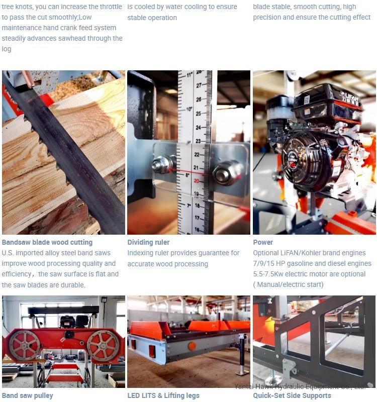 Wood Log Horizontal Sawmill Cutting Machine