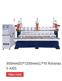 Multi Heads Woodrouter CNC Wood Working 4 Axis Rotary CNC Router