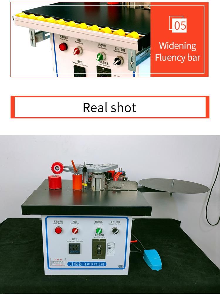 Double Side Gluding Ajustable Speed Portable Edge Bander Wooden Machine