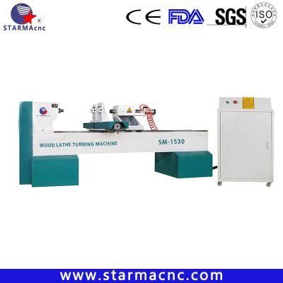 Single Axis 400mm Diameter &amp; 2000mm Length Wood CNC Lathe Machine with Engraving