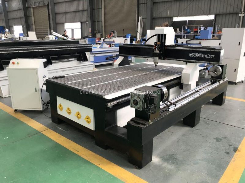 Woodworking Machinery Cutting Engraving Milling Machine CNC Router 1325 with 4 Axis Rotary for Aluminum, Wood, MDF Furniture Working Cabinet Production Lines
