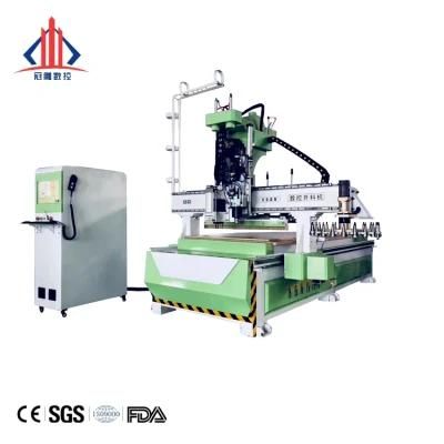 Wood Door Machining Center Automatic Tool Change Disc Woodworking CNC Wood Cutting Machine