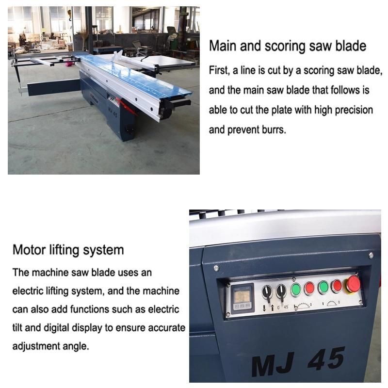 Mj45 High Quality Woodworking Automatic Sliding Table Saw Cabinet Panel Saw Machine