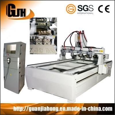 High Effciency and High Precision, 2D&3D Engraving, PMI Rail Guild and Screw, 1300X2500mm, Multi Spindles CNC Router