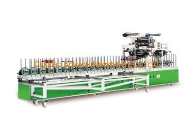 380V PVC and Veneer Laminating Profile Wrapping Machine with Video