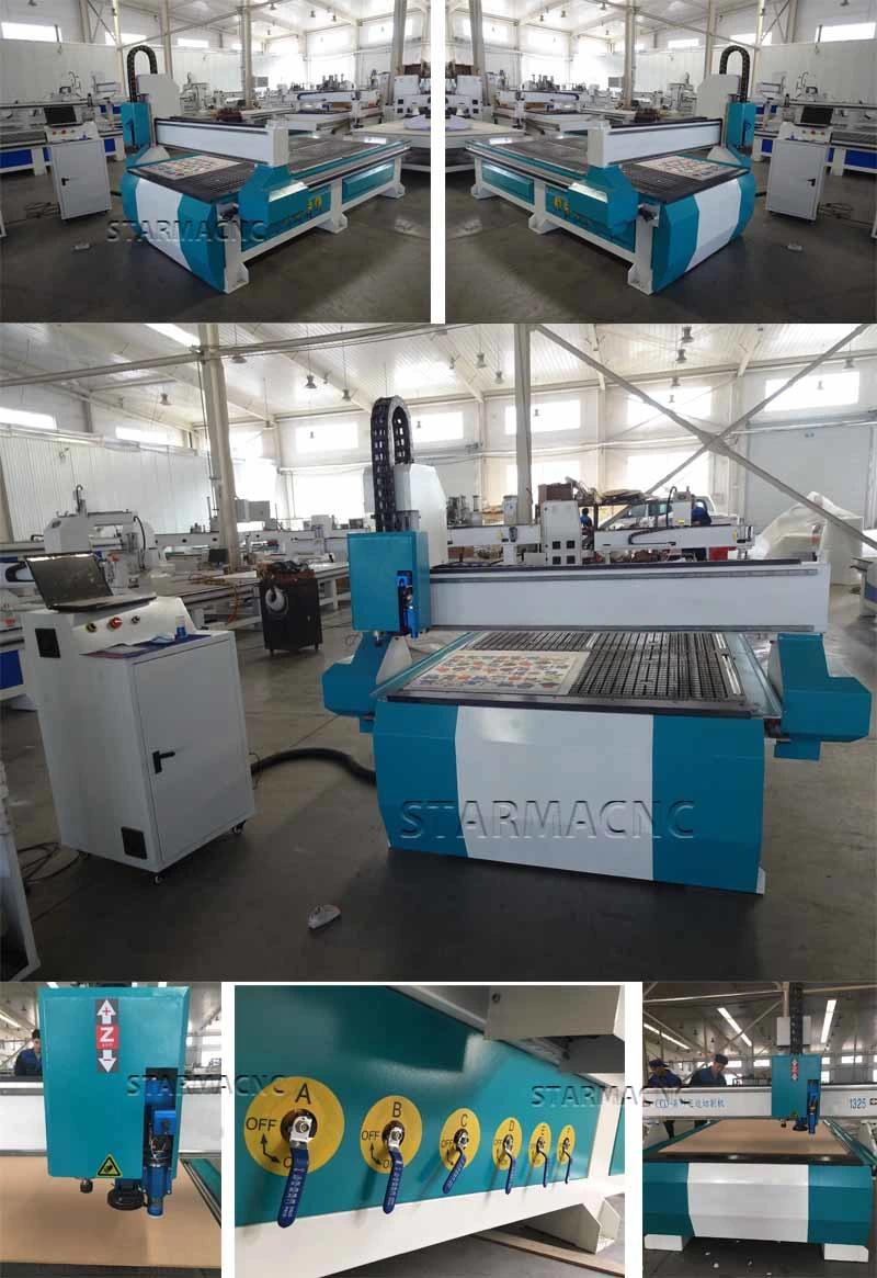 Wood CNC Router with Oscillating Knife CCD Camera 3D Cutting and Engraving
