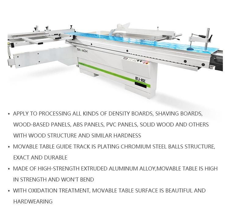 Woodworking Sliding Table 45 Degree Wood Cutting Panel Saw