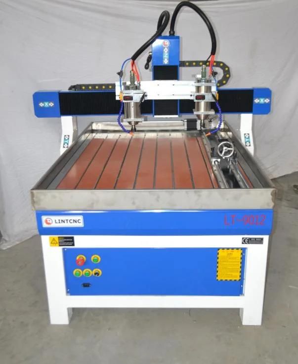 Two Heads 6090 9012 1212 CNC Wood Machine with 2.2kw Spindle Water Cooling Mach3 Control